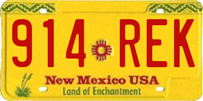 NM license plate 914REK