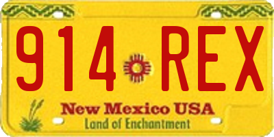 NM license plate 914REX