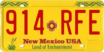 NM license plate 914RFE