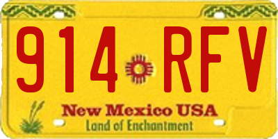 NM license plate 914RFV