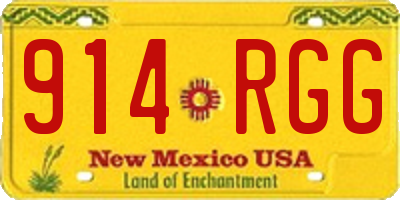NM license plate 914RGG