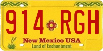 NM license plate 914RGH