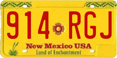 NM license plate 914RGJ