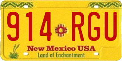 NM license plate 914RGU