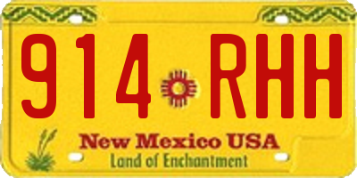 NM license plate 914RHH