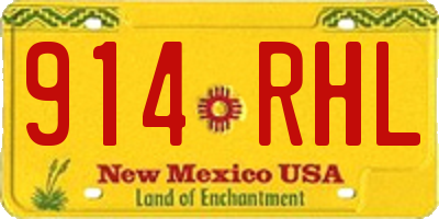 NM license plate 914RHL