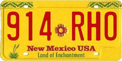 NM license plate 914RHO