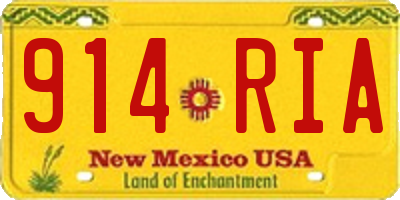 NM license plate 914RIA