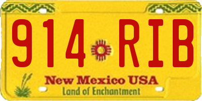 NM license plate 914RIB