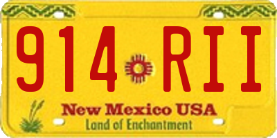 NM license plate 914RII