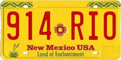 NM license plate 914RIO