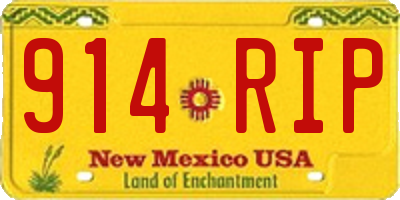 NM license plate 914RIP