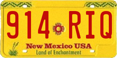 NM license plate 914RIQ