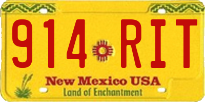 NM license plate 914RIT