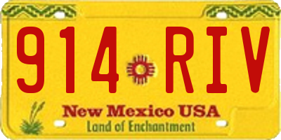 NM license plate 914RIV