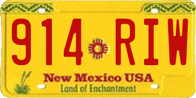 NM license plate 914RIW