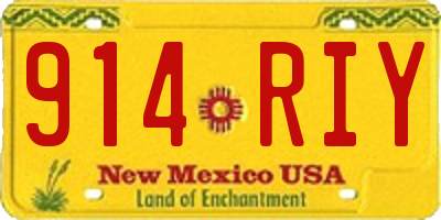 NM license plate 914RIY