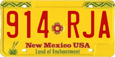 NM license plate 914RJA