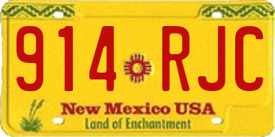 NM license plate 914RJC