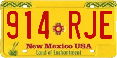 NM license plate 914RJE