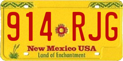 NM license plate 914RJG