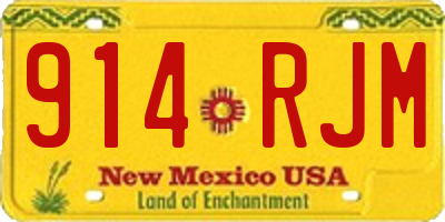 NM license plate 914RJM