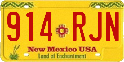 NM license plate 914RJN