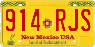 NM license plate 914RJS