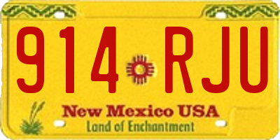 NM license plate 914RJU