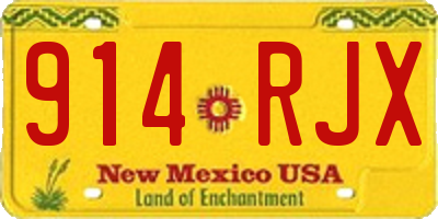 NM license plate 914RJX