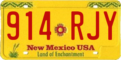 NM license plate 914RJY