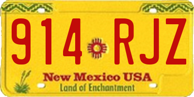 NM license plate 914RJZ
