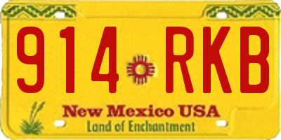NM license plate 914RKB