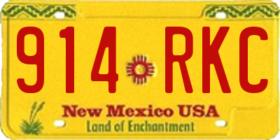 NM license plate 914RKC