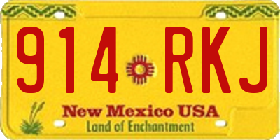 NM license plate 914RKJ
