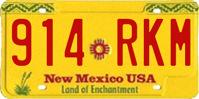 NM license plate 914RKM