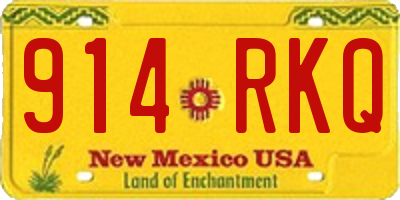 NM license plate 914RKQ