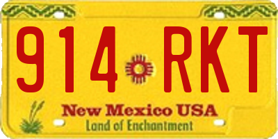 NM license plate 914RKT