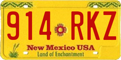 NM license plate 914RKZ