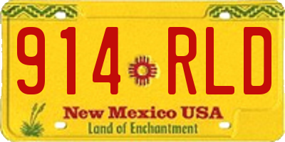 NM license plate 914RLD