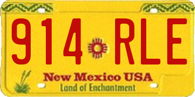 NM license plate 914RLE