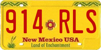 NM license plate 914RLS