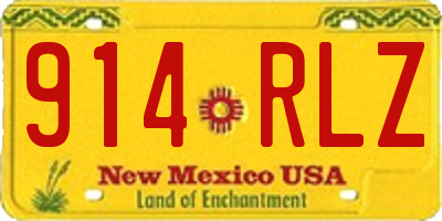 NM license plate 914RLZ