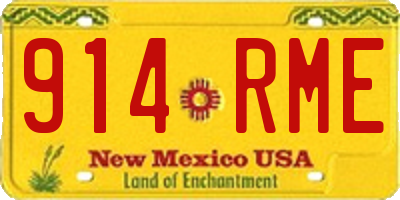 NM license plate 914RME