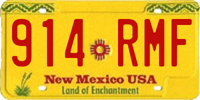 NM license plate 914RMF