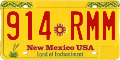 NM license plate 914RMM