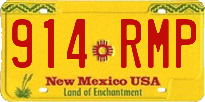 NM license plate 914RMP