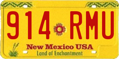 NM license plate 914RMU