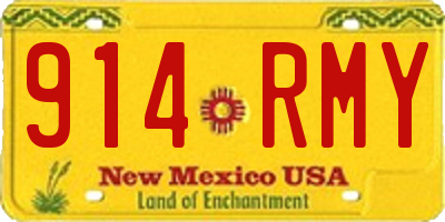 NM license plate 914RMY