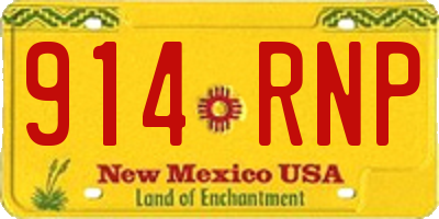NM license plate 914RNP